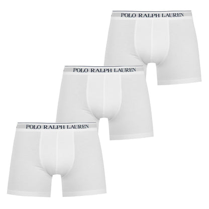 White - Front - Ralph Lauren Mens Boxer Shorts (Pack of 3)