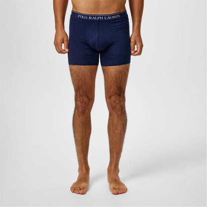 Navy - Back - Ralph Lauren Mens Boxer Shorts (Pack of 3)