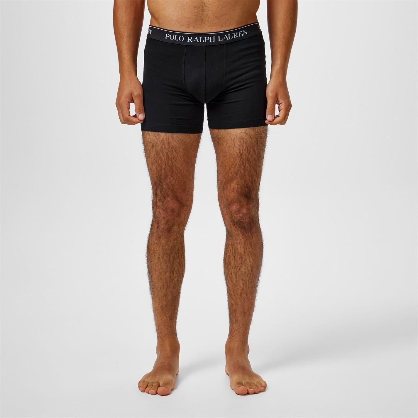 Black - Back - Ralph Lauren Mens Boxer Shorts (Pack of 3)
