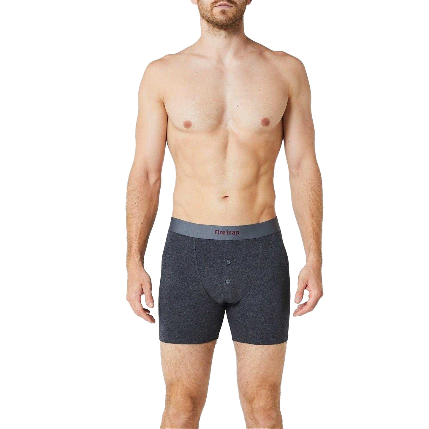 Grey-Wine - Lifestyle - Firetrap Mens Boxer Shorts (Pack of 2)