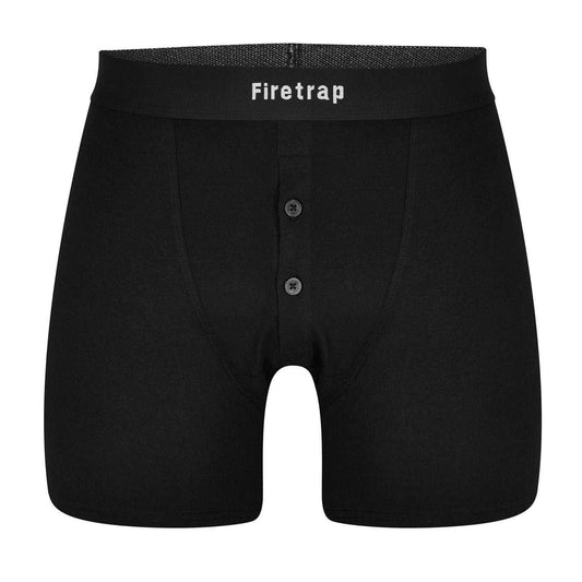 Black - Front - Firetrap Mens Boxer Shorts (Pack of 2)