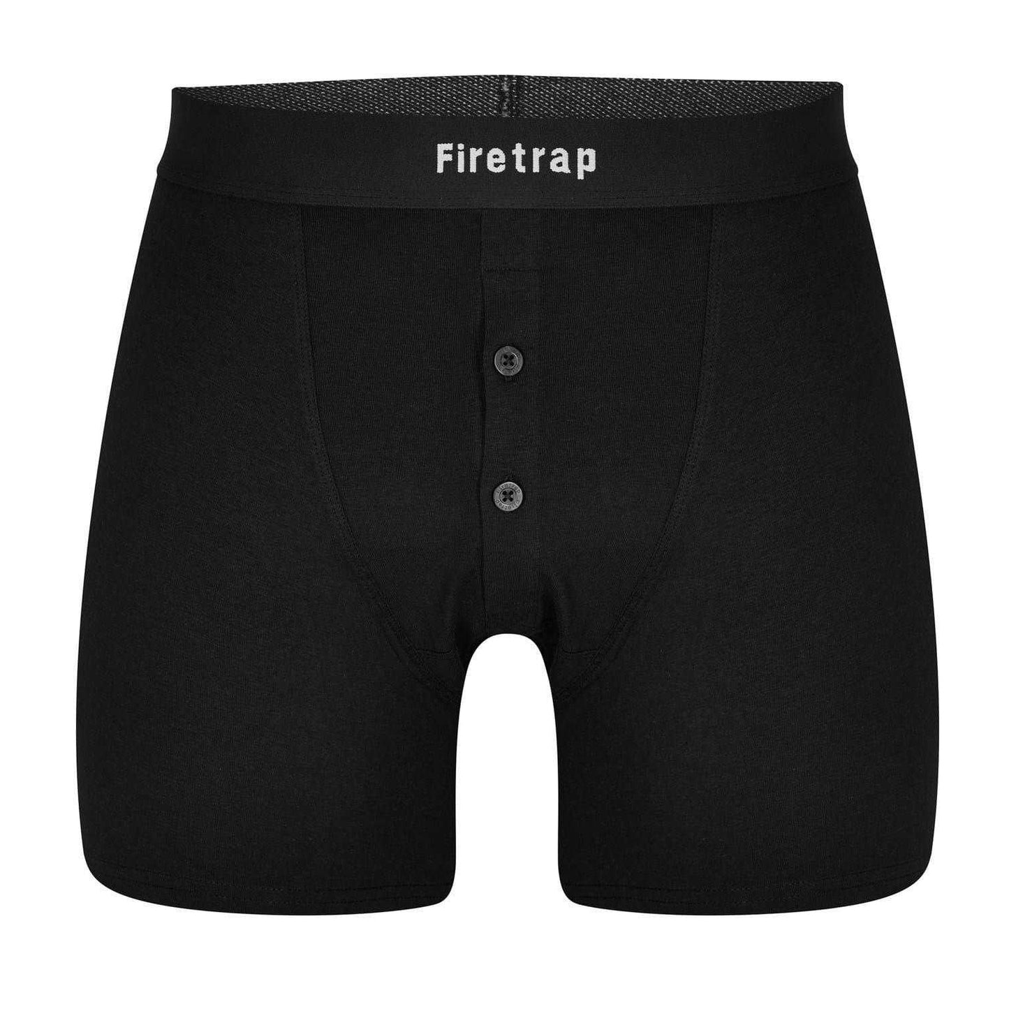 Black - Front - Firetrap Mens Boxer Shorts (Pack of 2)