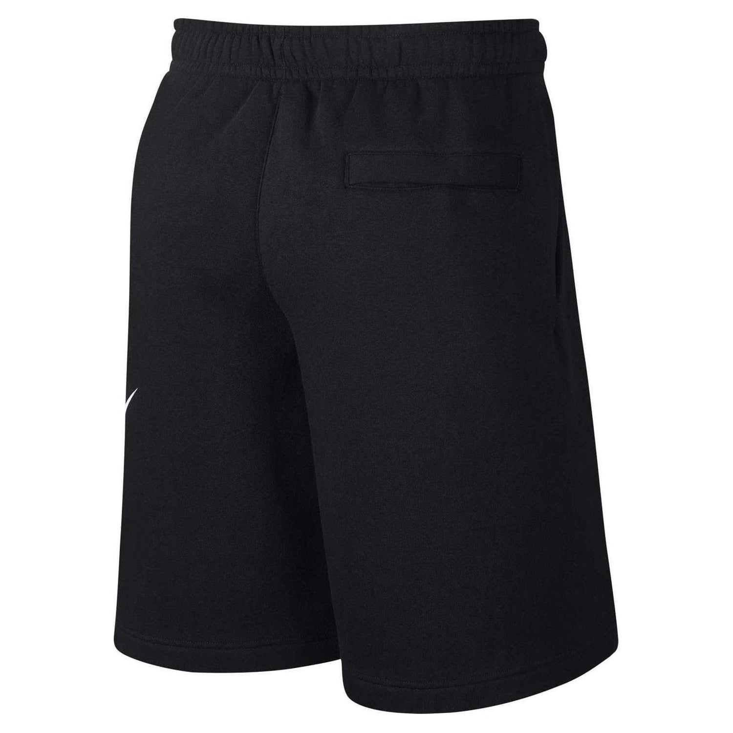 Black-White - Back - Nike Mens Club Fleece Sweat Shorts
