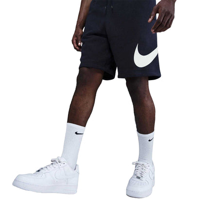 Navy - Front - Nike Mens Club Fleece Sweat Shorts