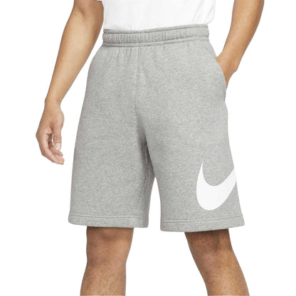 Dark Grey-White - Front - Nike Mens Club Fleece Sweat Shorts