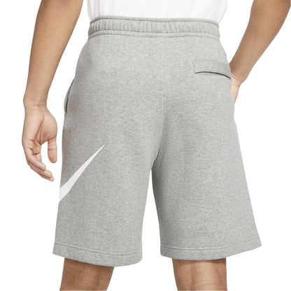 Dark Grey-White - Back - Nike Mens Club Fleece Sweat Shorts