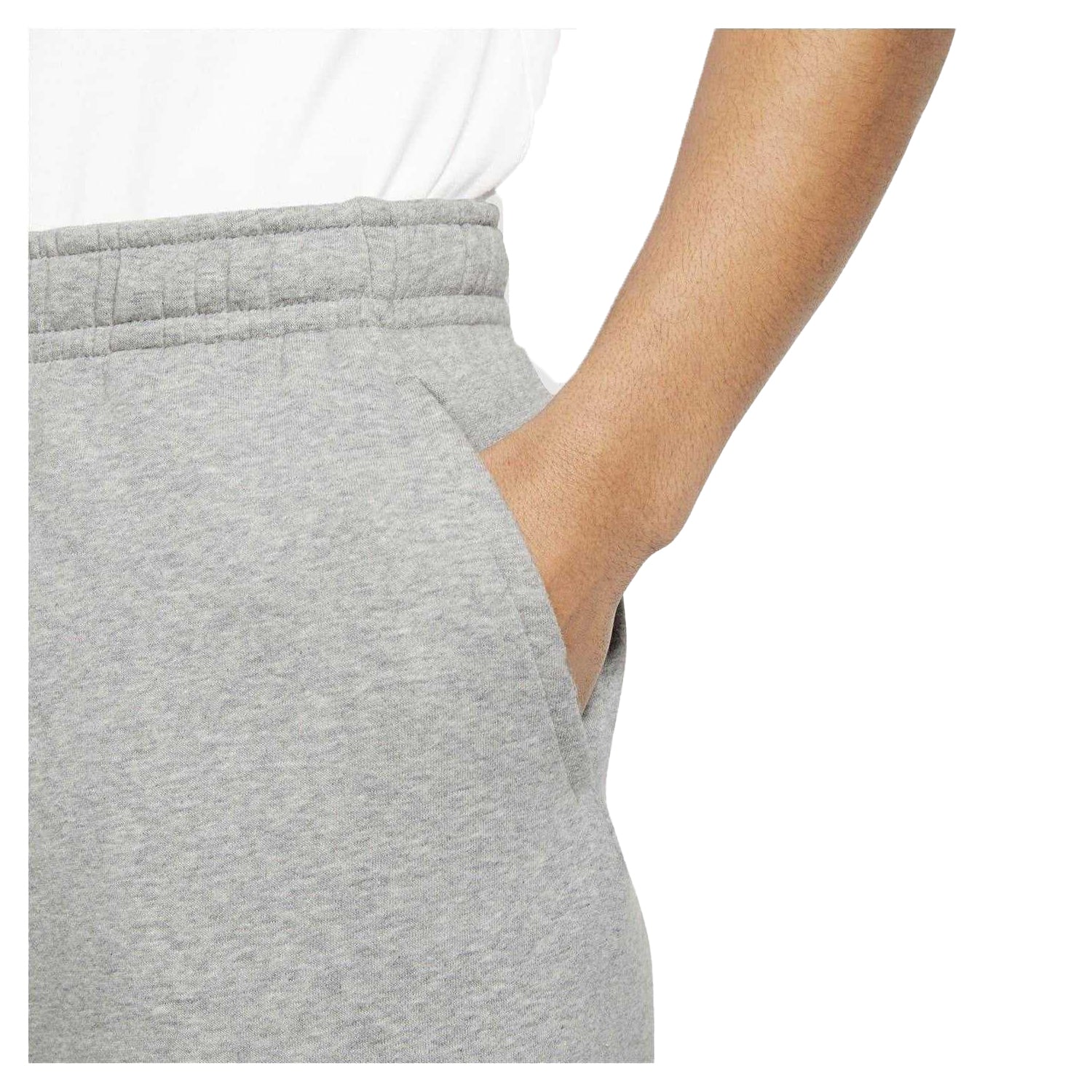 Dark Grey-White - Side - Nike Mens Club Fleece Sweat Shorts
