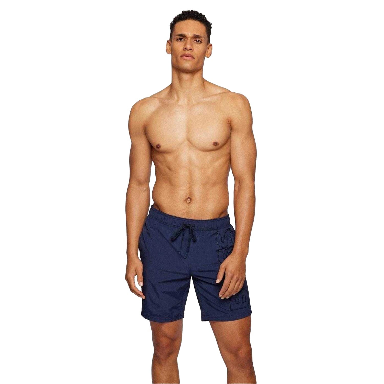 Blue Navy - Back - Boss Mens Swim Shorts