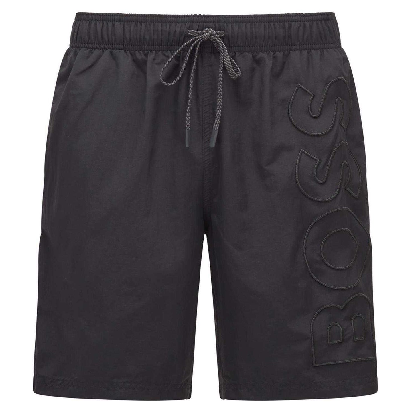 Black - Front - Boss Mens Swim Shorts