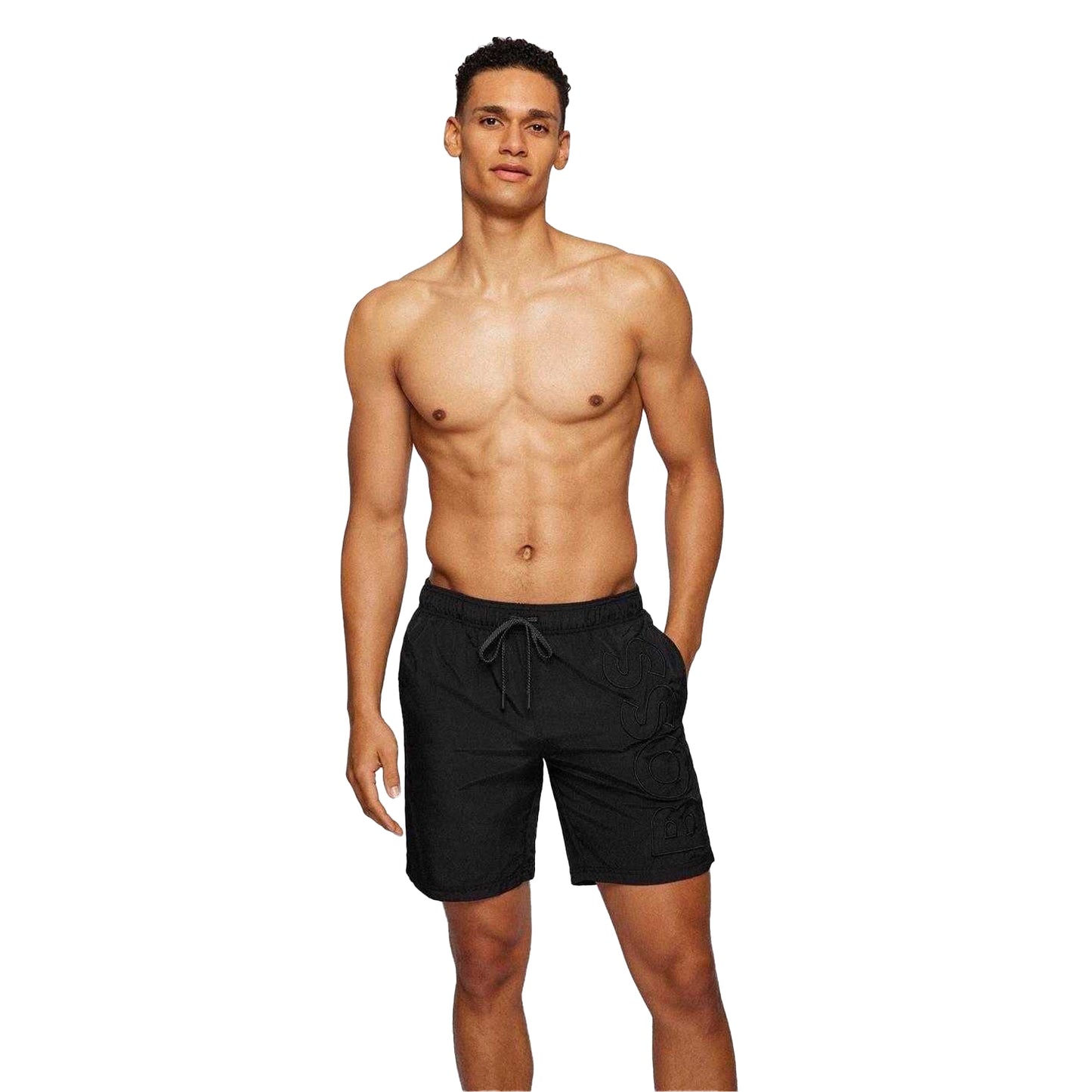 Black - Back - Boss Mens Swim Shorts