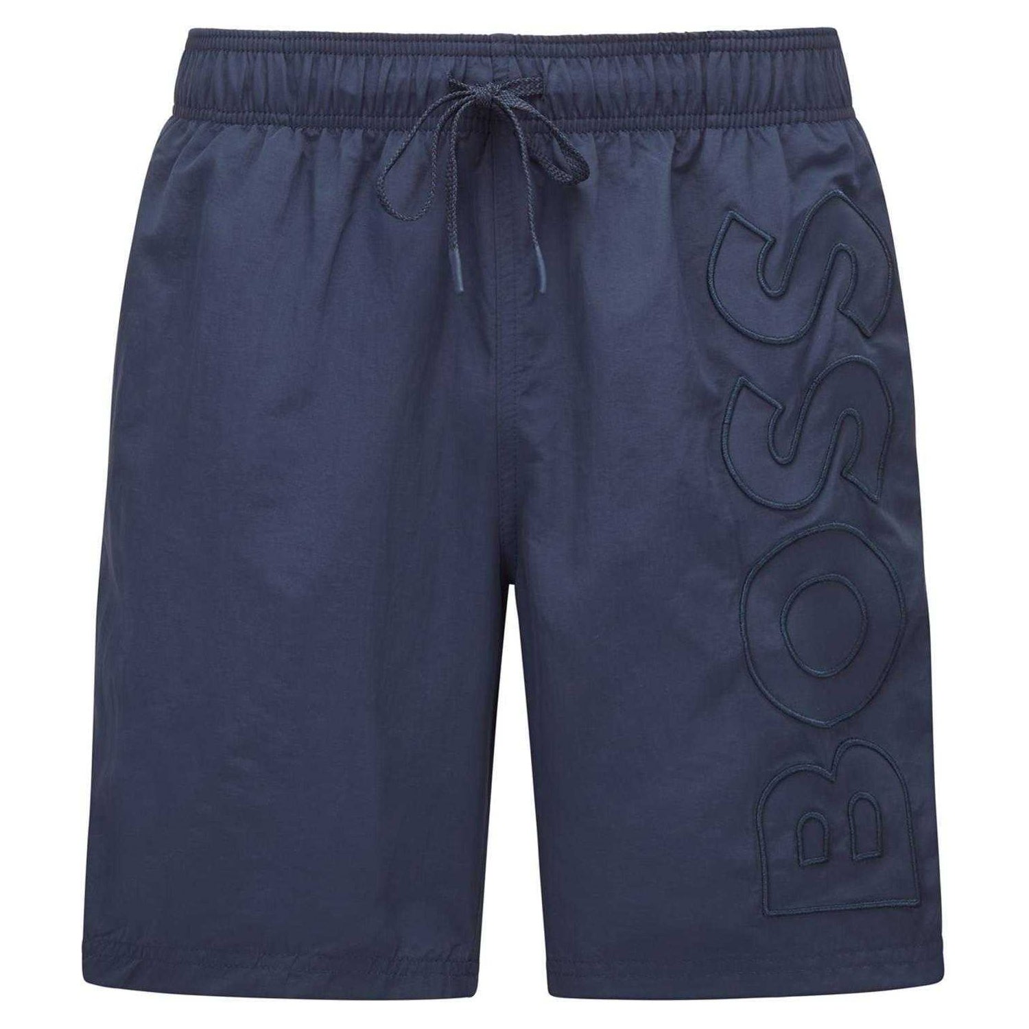 Blue Navy - Front - Boss Mens Swim Shorts