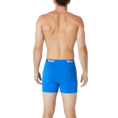 Blue - Back - Lonsdale Mens Boxer Shorts (Pack of 2)
