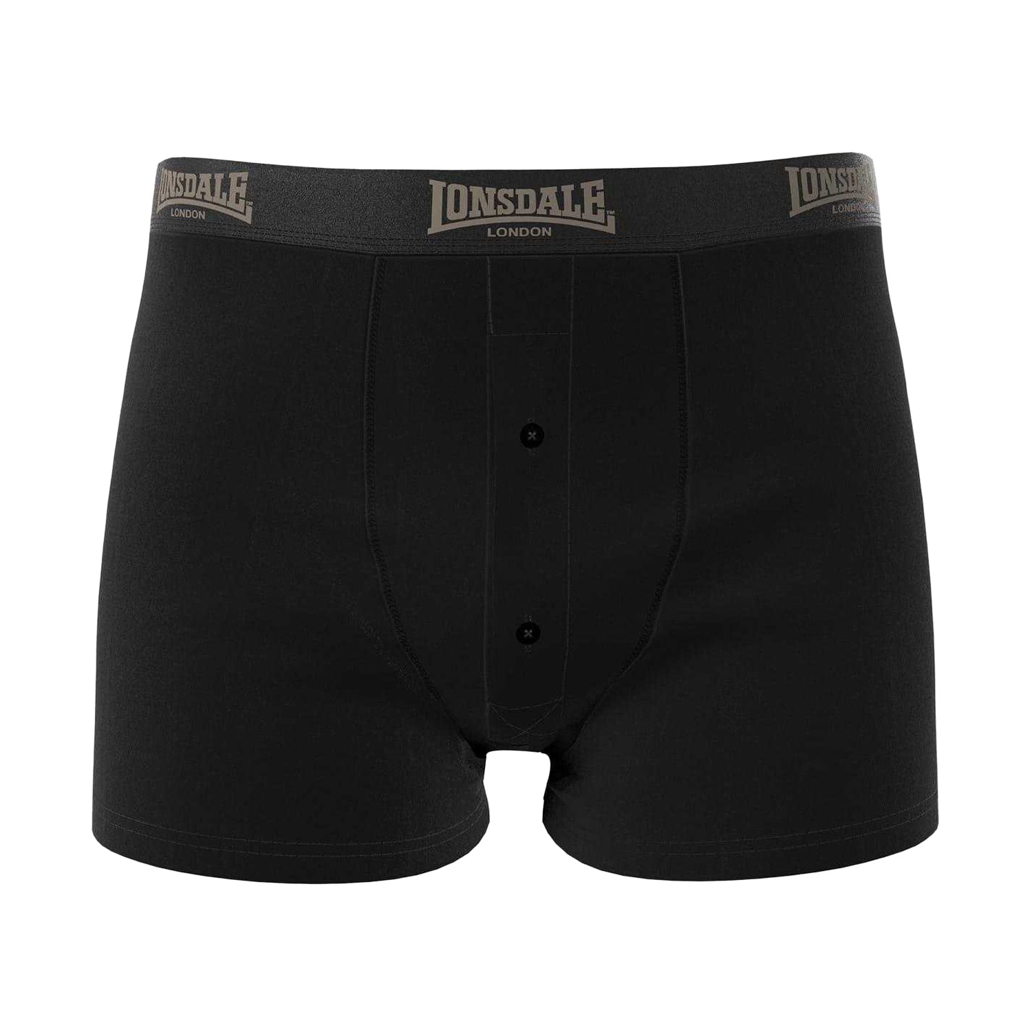 Camo Green-Khaki Green - Lifestyle - Lonsdale Mens Boxer Shorts (Pack of 2)