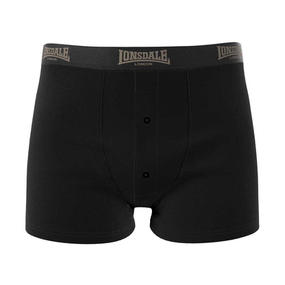 Camo Green-Khaki Green - Lifestyle - Lonsdale Mens Boxer Shorts (Pack of 2)