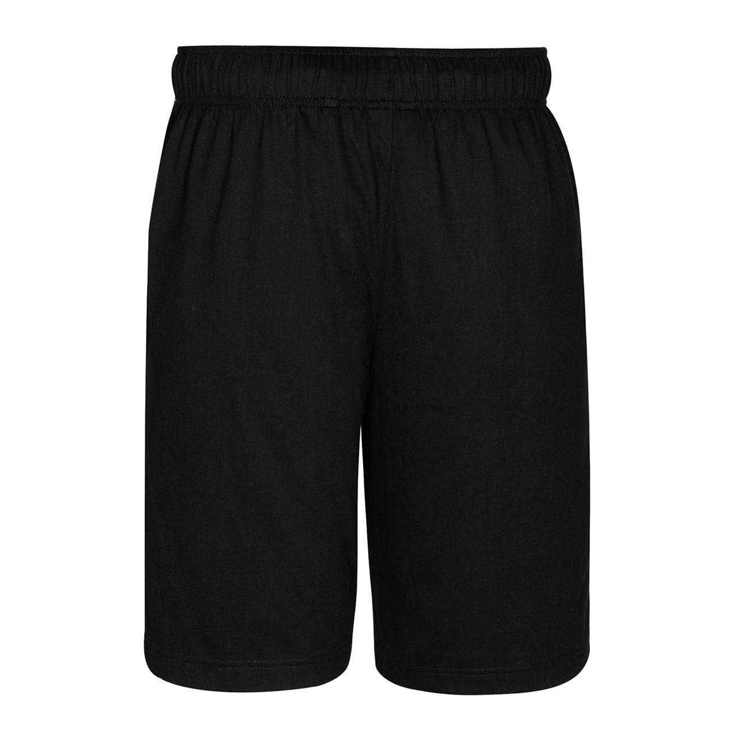 Black - Back - Slazenger Mens Cotton Blend Casual Jersey Shorts