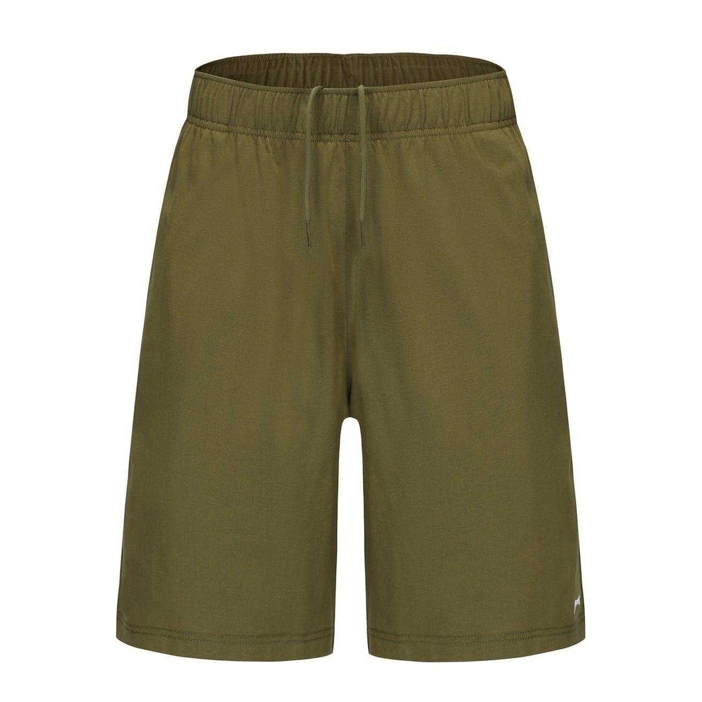 Khaki - Front - Slazenger Mens Cotton Blend Casual Jersey Shorts