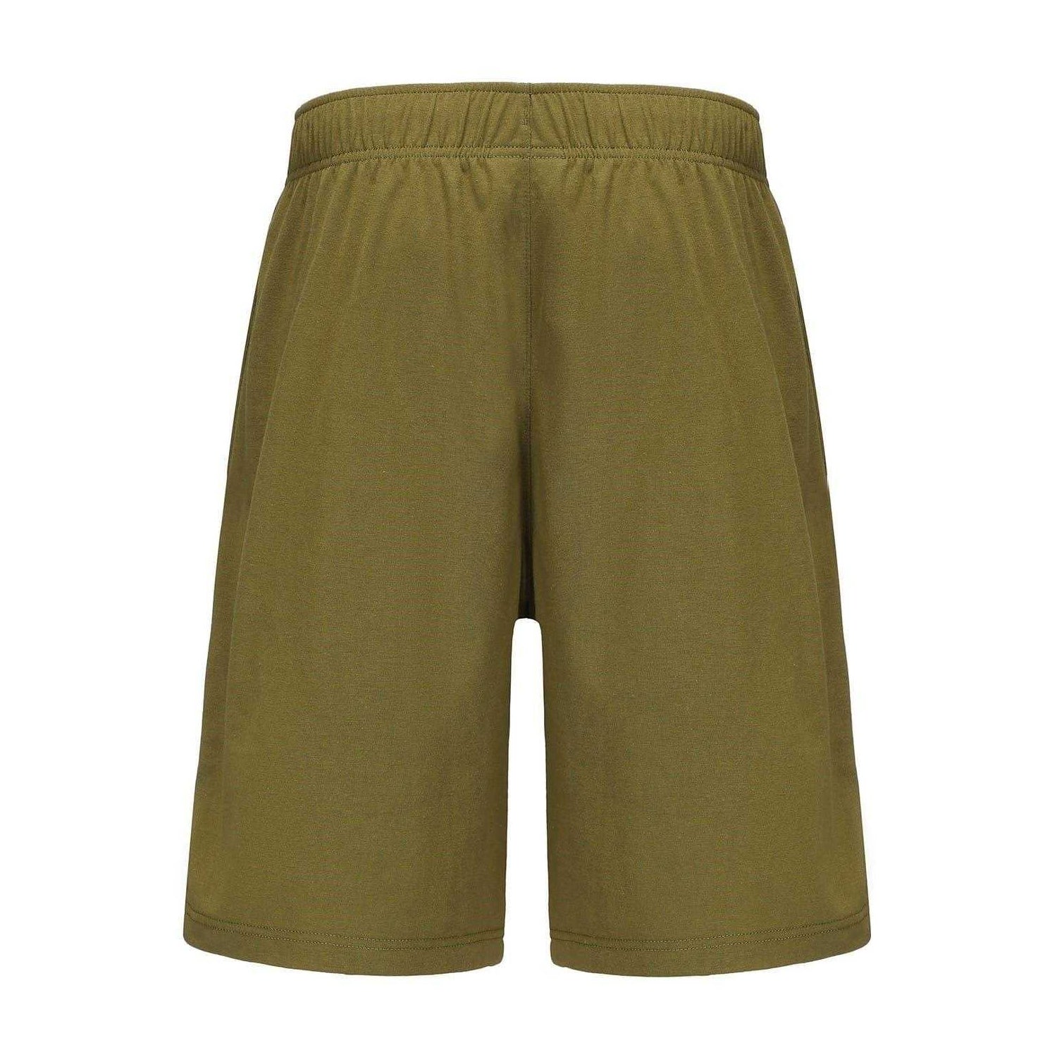 Khaki - Back - Slazenger Mens Cotton Blend Casual Jersey Shorts