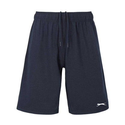 Navy - Front - Slazenger Mens Cotton Blend Casual Jersey Shorts