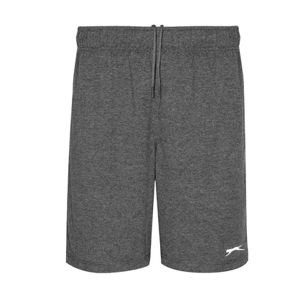 Charcoal - Front - Slazenger Mens Cotton Blend Casual Jersey Shorts
