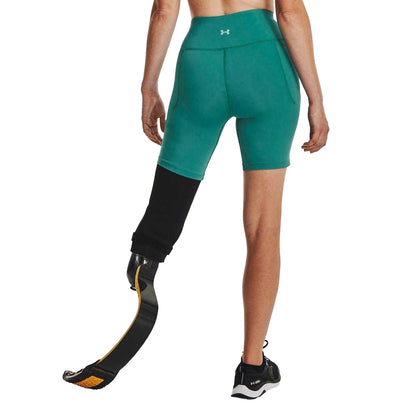 Green - Back - Under Armour Womens-Ladies Meridian Biker Shorts