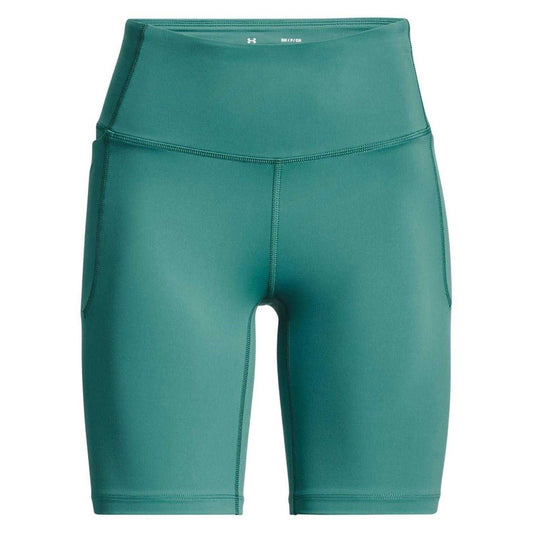 Green - Front - Under Armour Womens-Ladies Meridian Biker Shorts