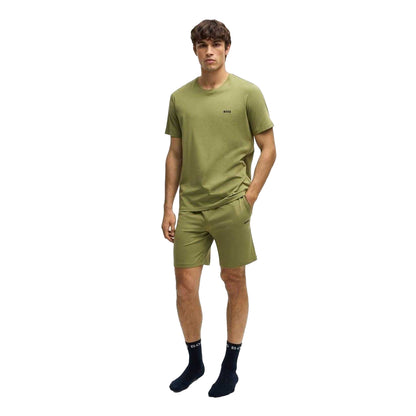 Mid Green - Lifestyle - Boss Mens Regular Jersey Shorts