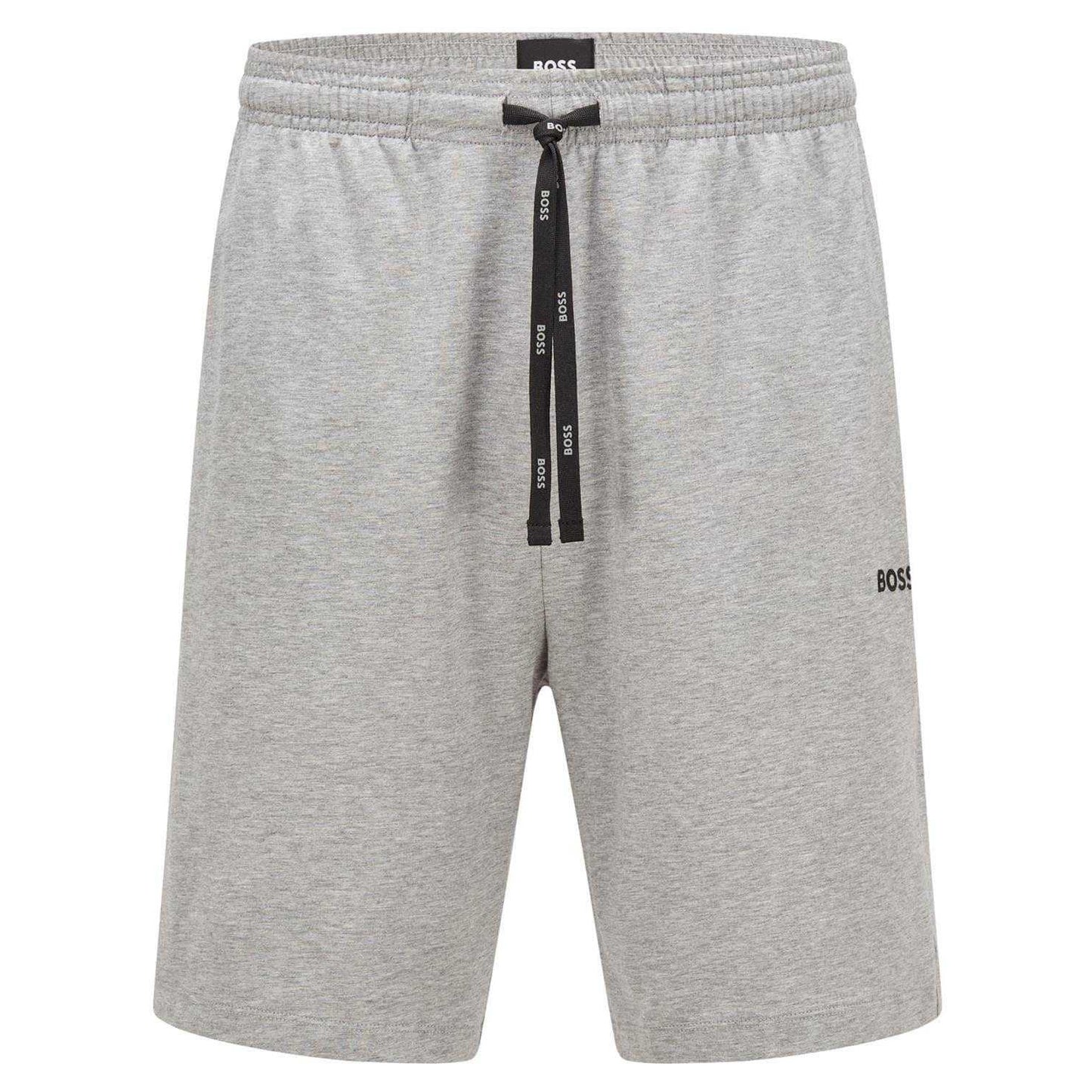 Medium Grey - Front - Boss Mens Regular Jersey Shorts