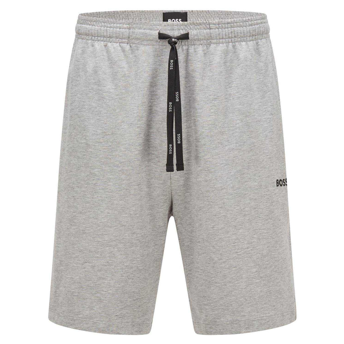 Medium Grey - Front - Boss Mens Regular Jersey Shorts