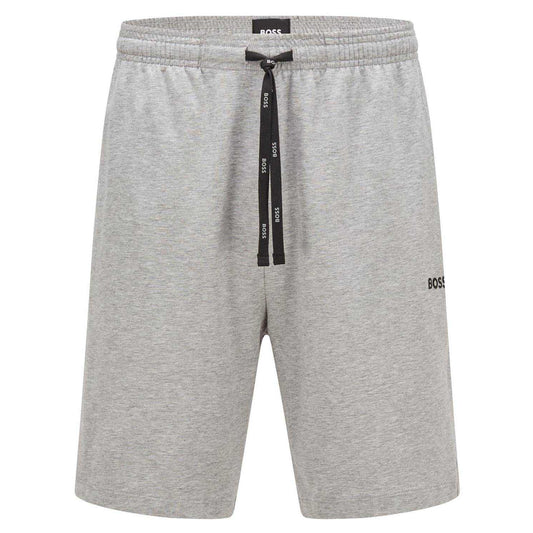Medium Grey - Front - Boss Mens Regular Jersey Shorts