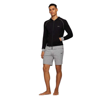 Medium Grey - Side - Boss Mens Regular Jersey Shorts