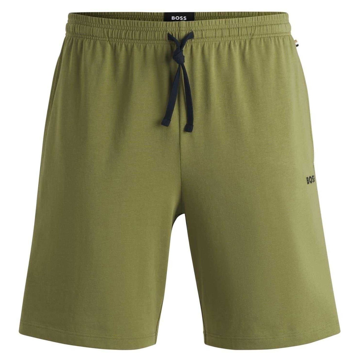 Mid Green - Front - Boss Mens Regular Jersey Shorts