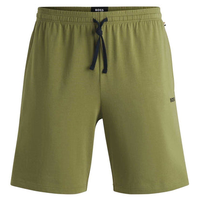 Mid Green - Front - Boss Mens Regular Jersey Shorts