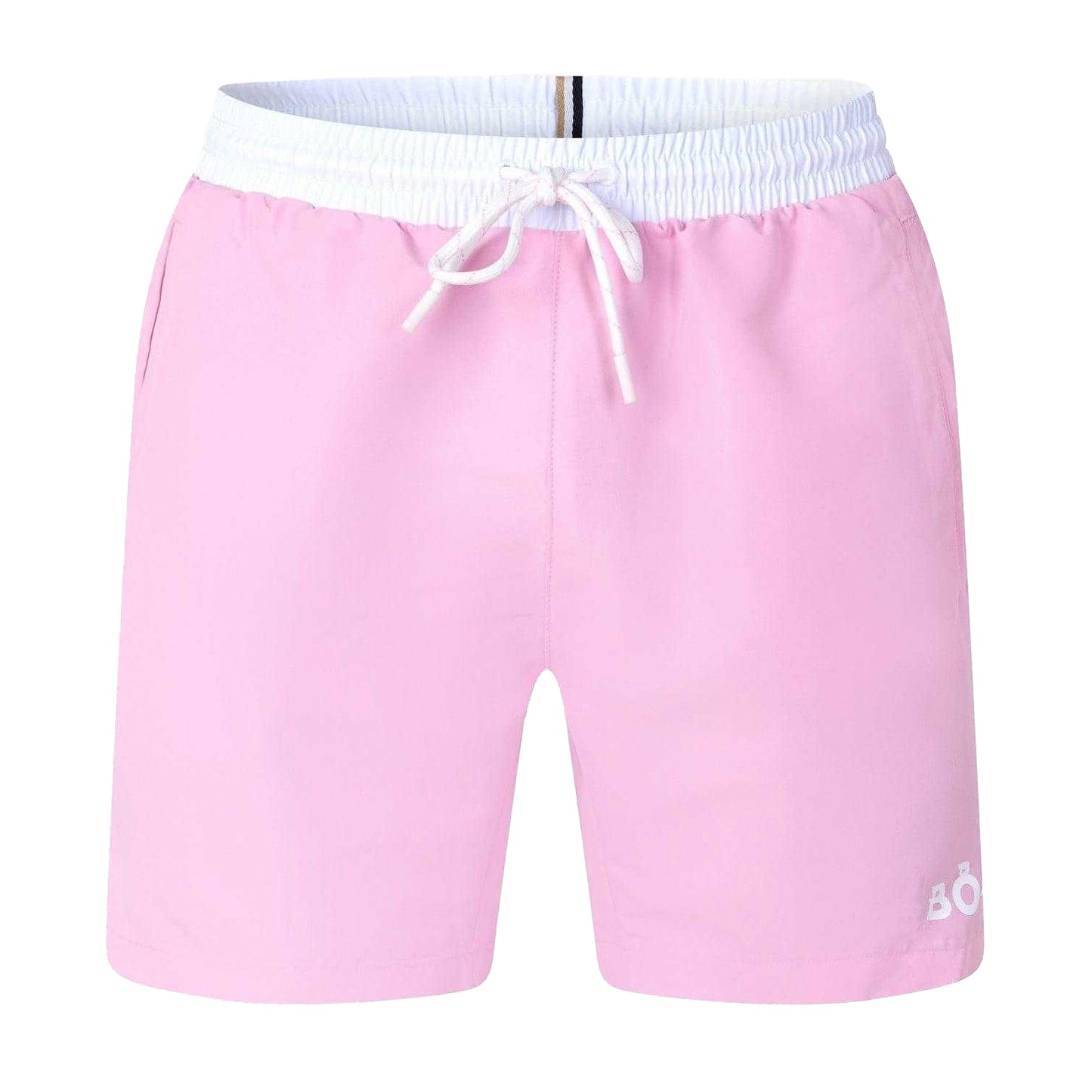 Light Pink - Front - Boss Mens Starfish Swim Shorts