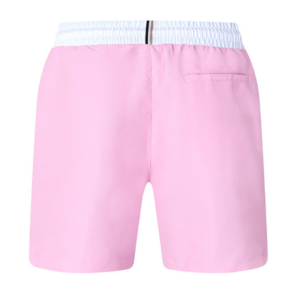Light Pink - Back - Boss Mens Starfish Swim Shorts
