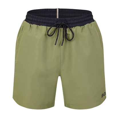 Sage Blue - Front - Boss Mens Starfish Swim Shorts