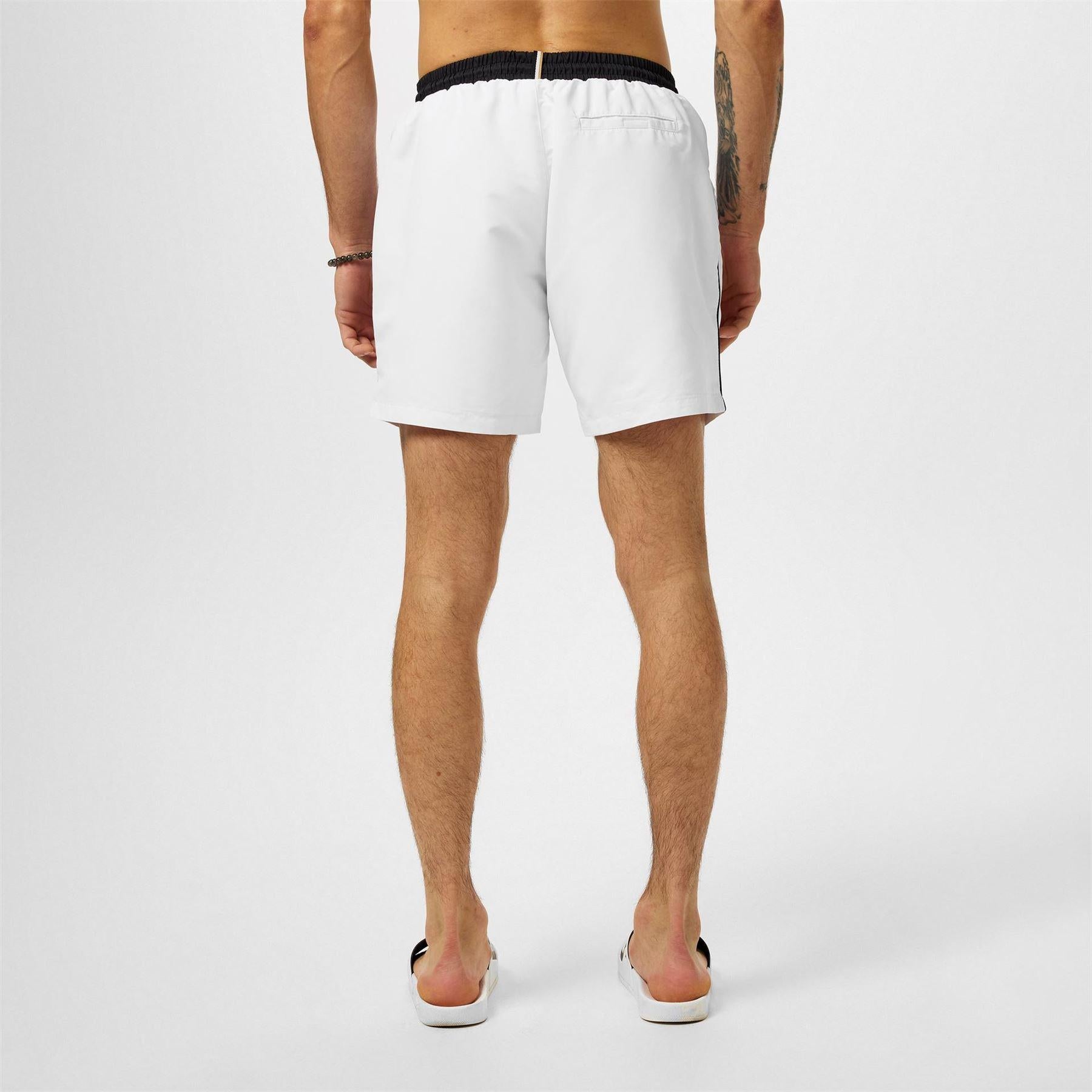 White-Black - Lifestyle - Boss Mens Starfish Swim Shorts