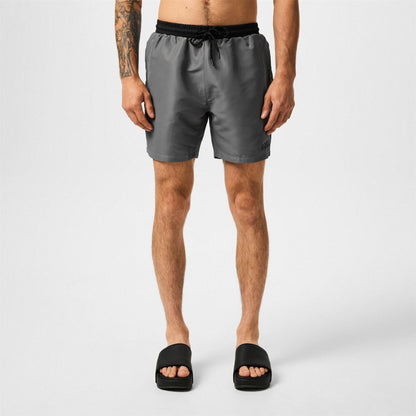 Grey-Black - Side - Boss Mens Starfish Swim Shorts