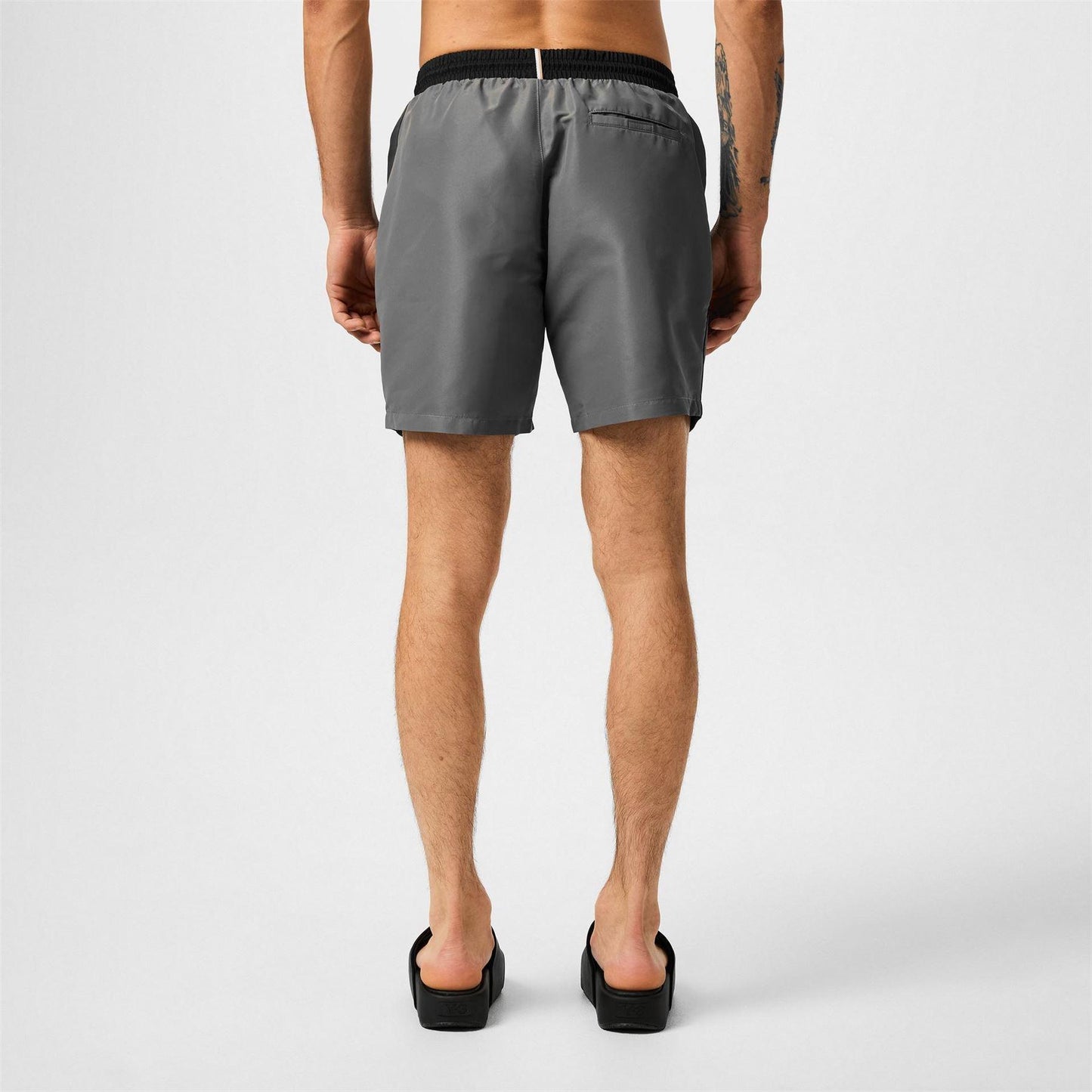 Grey-Black - Lifestyle - Boss Mens Starfish Swim Shorts