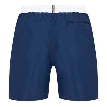 Navy-White - Back - Boss Mens Starfish Swim Shorts