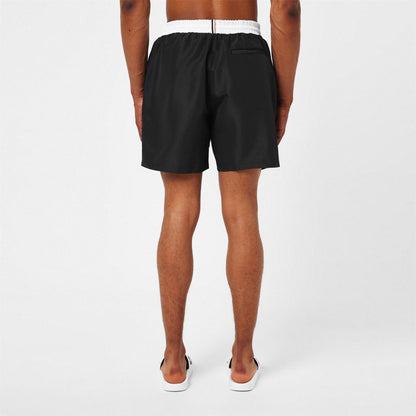 Black-White - Lifestyle - Boss Mens Starfish Swim Shorts