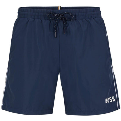 Dark Blue - Front - Boss Mens Starfish Swim Shorts