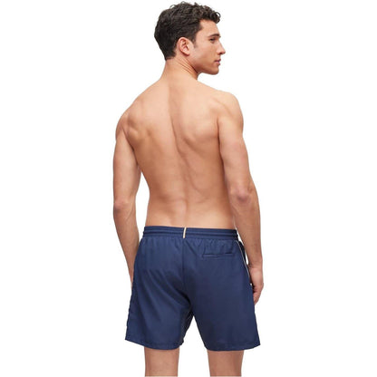 Dark Blue - Side - Boss Mens Starfish Swim Shorts