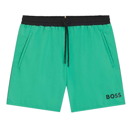 Bright Green - Front - Boss Mens Starfish Swim Shorts