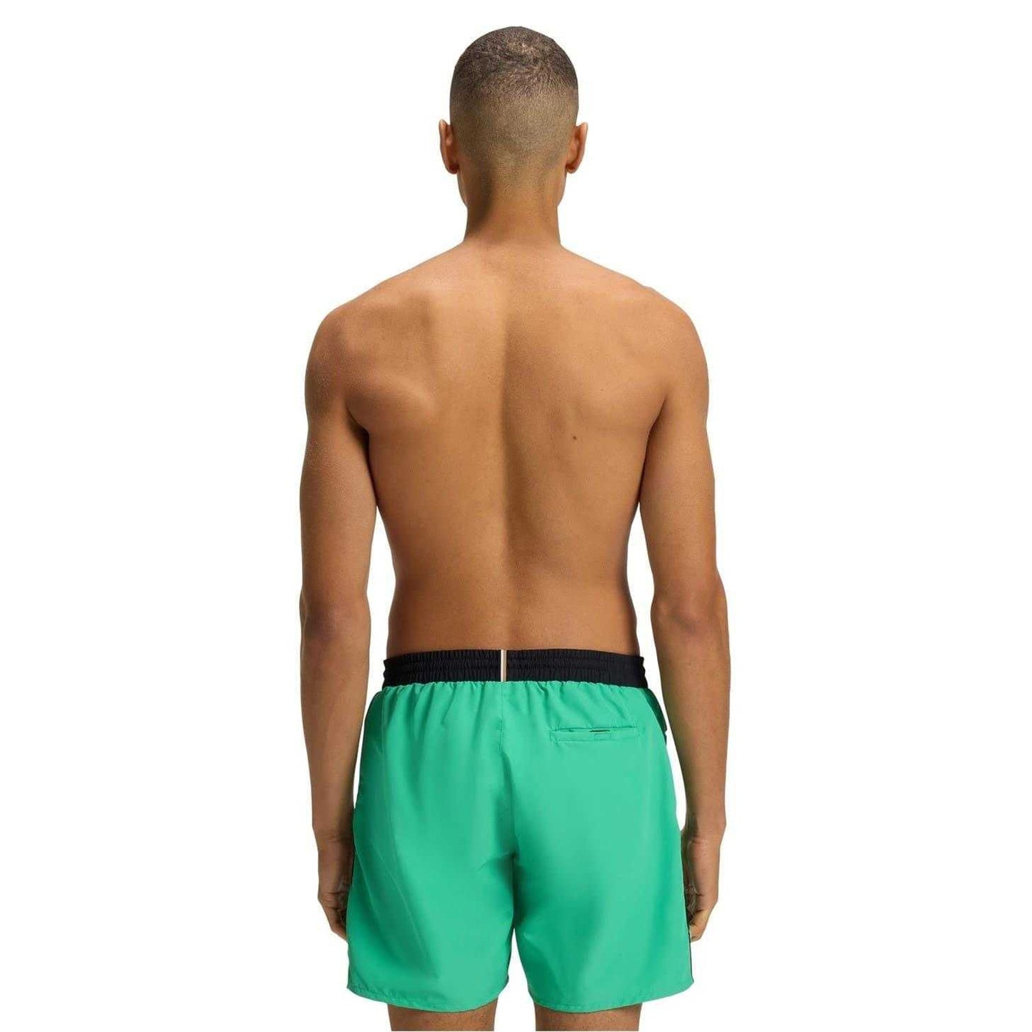 Bright Green - Back - Boss Mens Starfish Swim Shorts