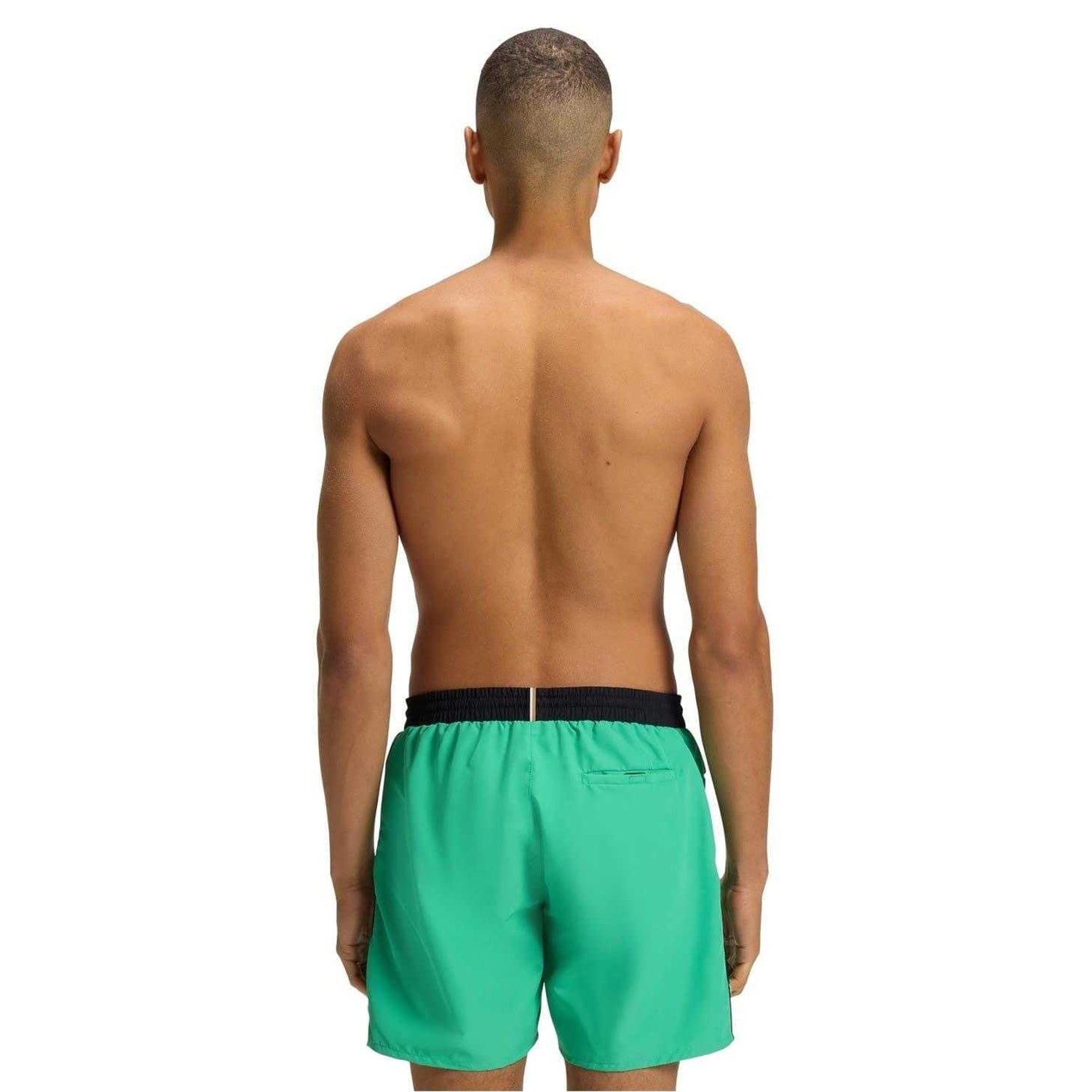 Bright Green - Back - Boss Mens Starfish Swim Shorts