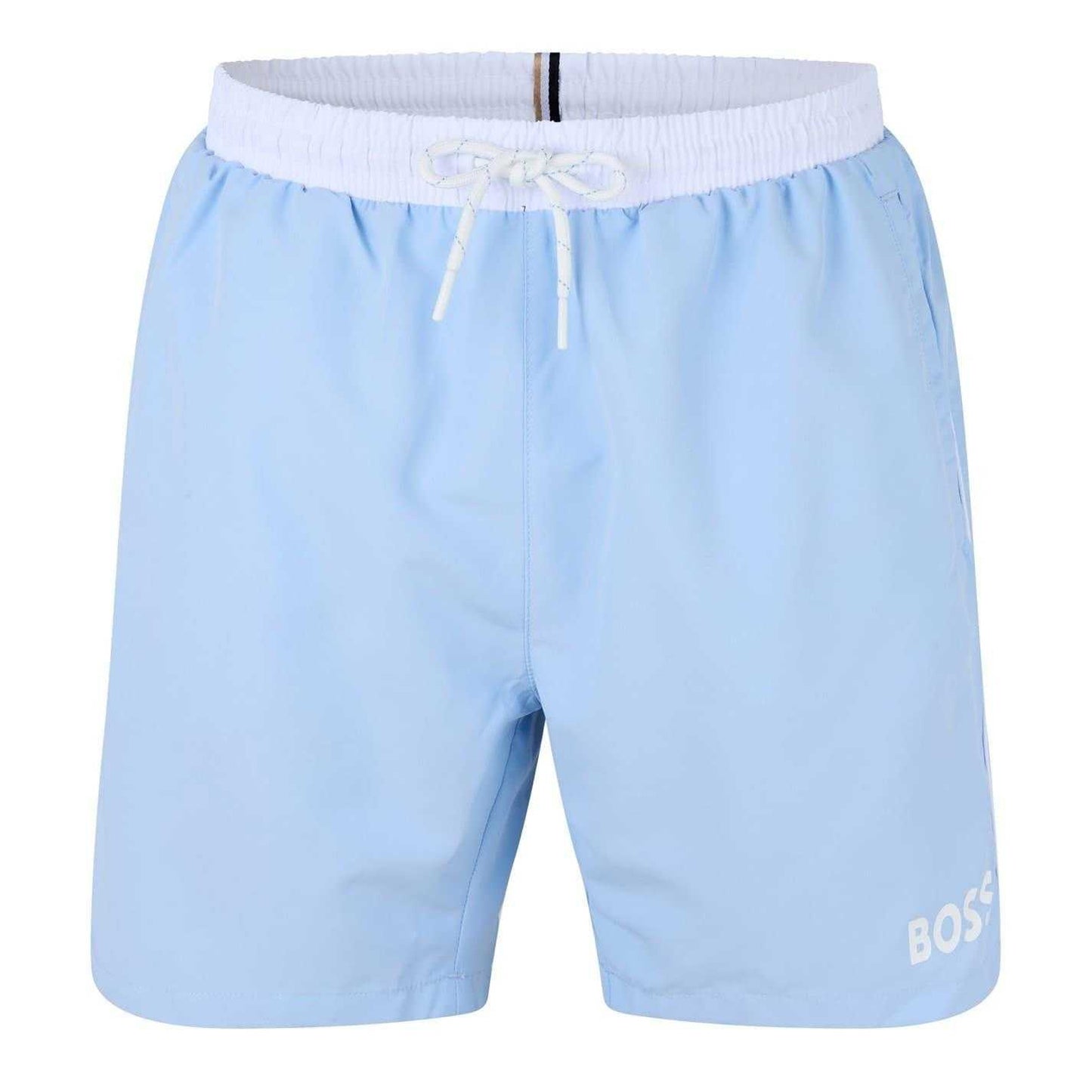 Light Blue - Front - Boss Mens Starfish Swim Shorts