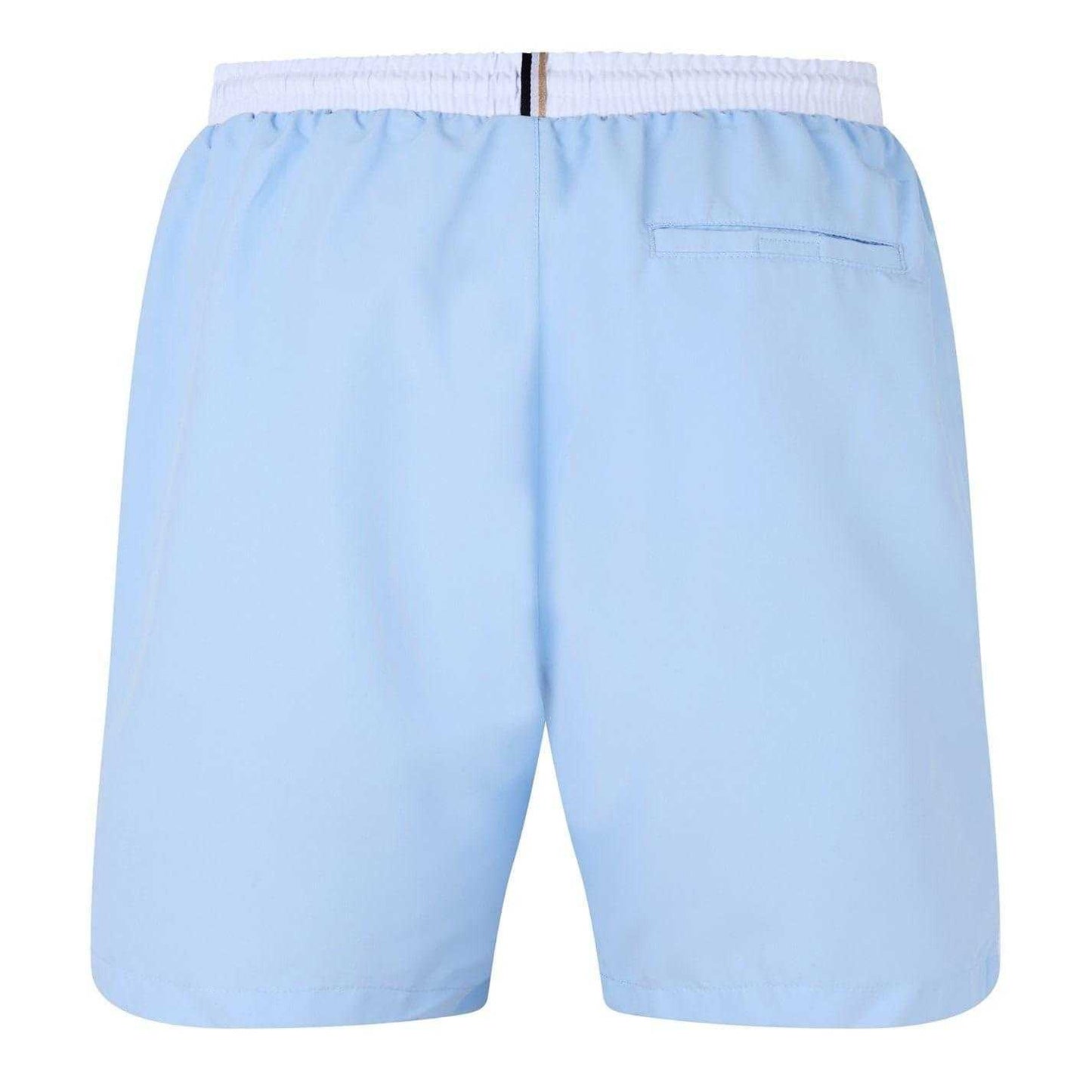 Light Blue - Back - Boss Mens Starfish Swim Shorts