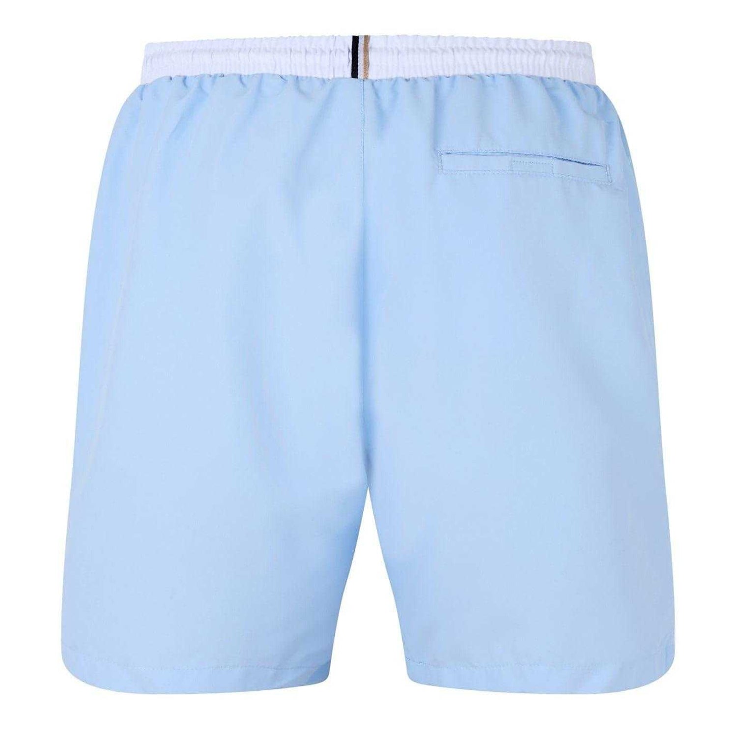 Light Blue - Back - Boss Mens Starfish Swim Shorts