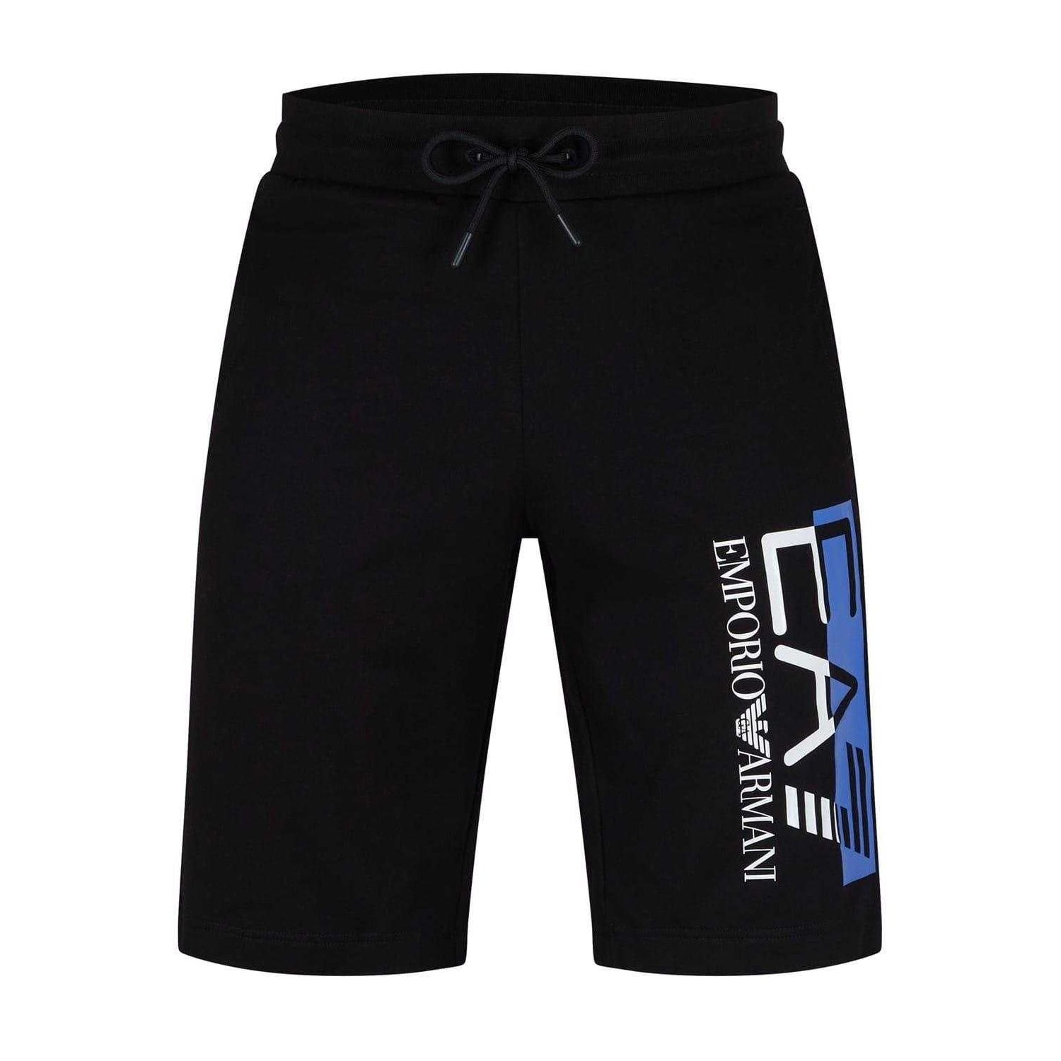 Black - Front - Emporio Armani EA7 Mens Casual Sweat Shorts