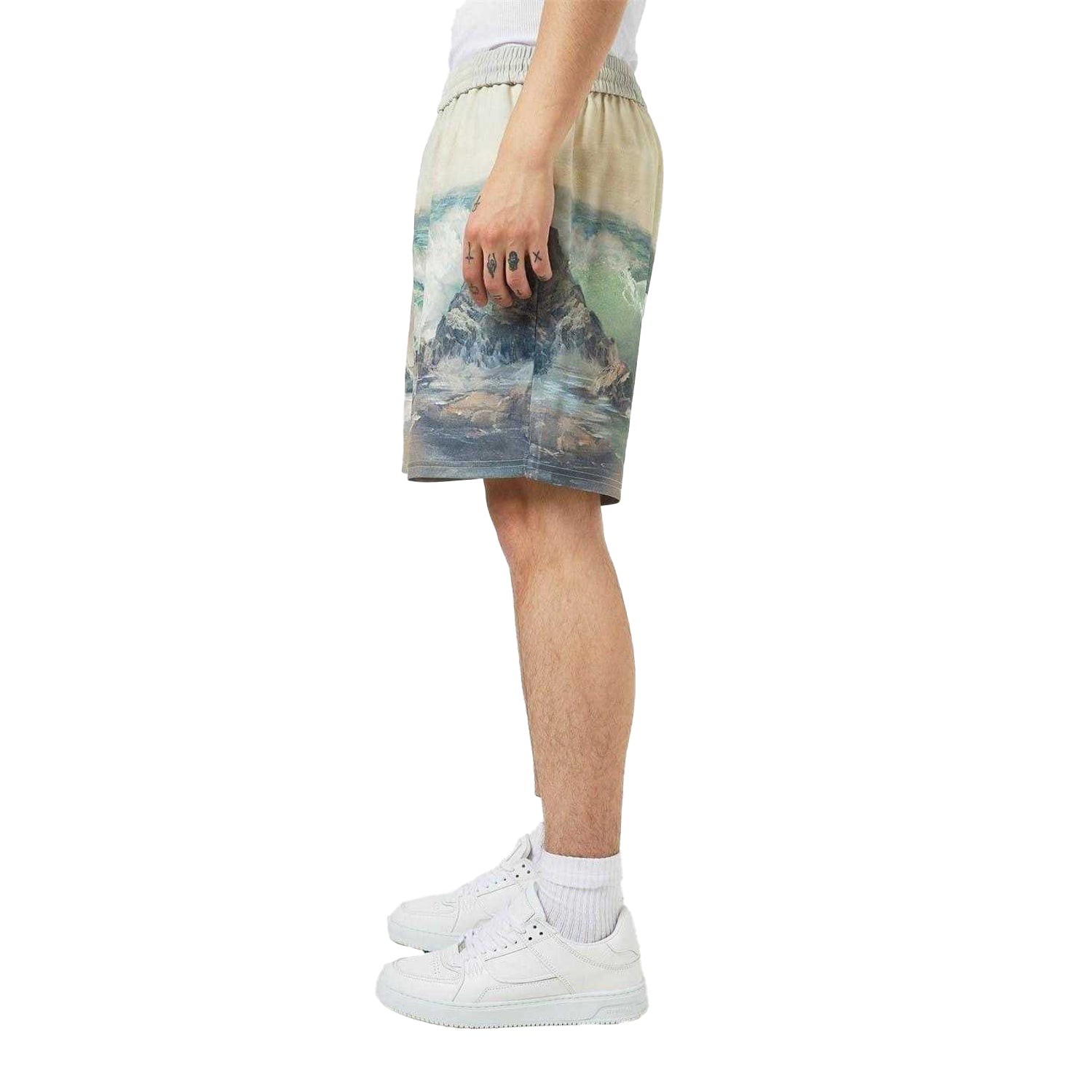 Multicoloured - Side - Represent Mens Elasticated Casual Shorts